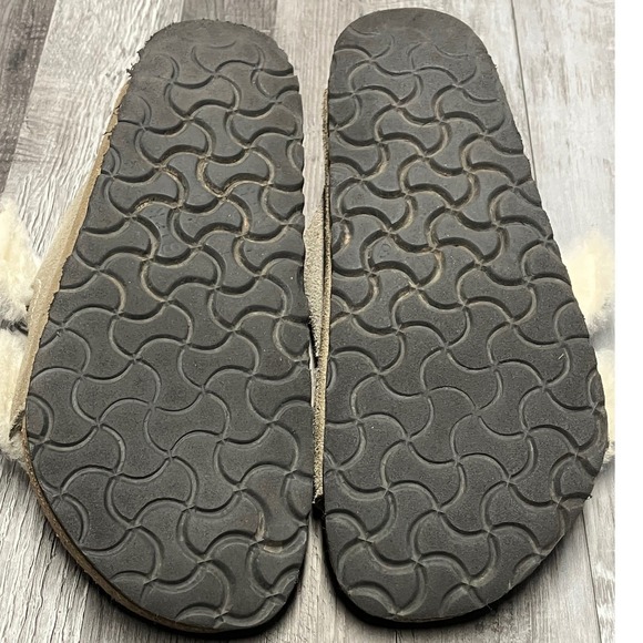 Birkenstock Arizona Shearling Lined Suede Sandals Taupe EU 38 US 7.5-8 - Picture 5 of 6